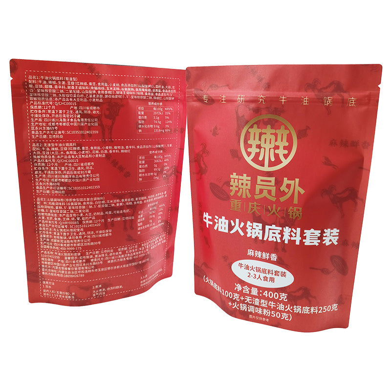 Stand up Pouch for 400g Hotpot seasoning Packaging