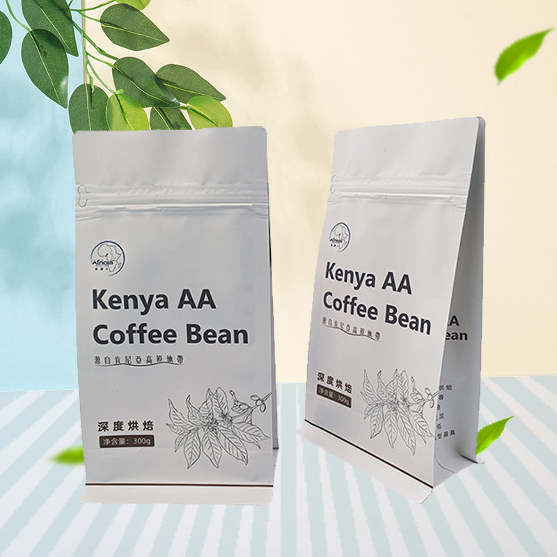 Stand up pouch with zipper for coffee packaging