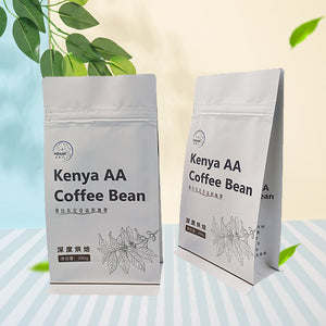 Stand up pouch with zipper for coffee packaging