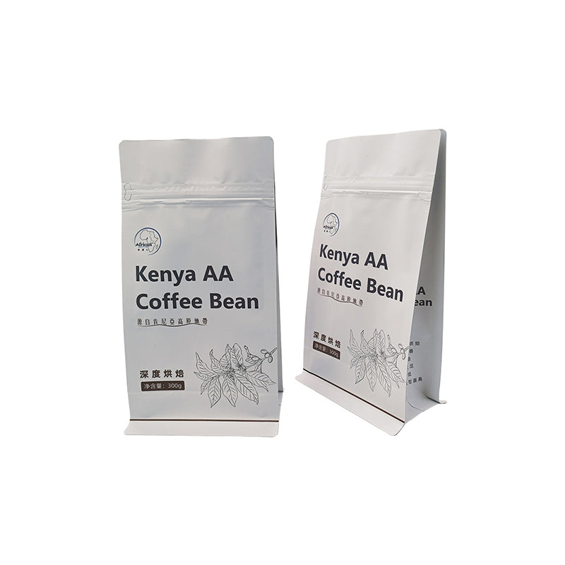 Stand up pouch with zipper for coffee packaging