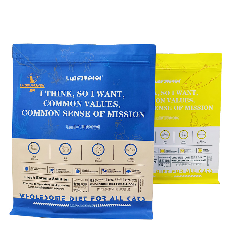 Flat Bottom Pouch for 1.5kg Pet Food Packaging