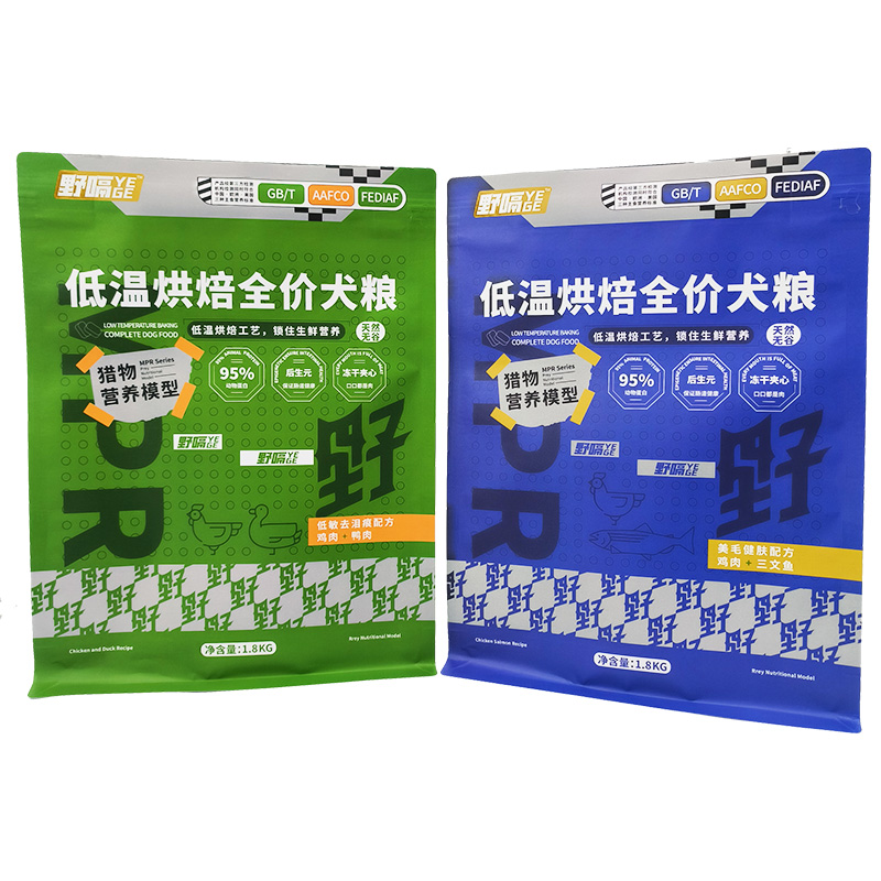 Flat Bottom Pouch for 1.8kg Dog Food Packaging