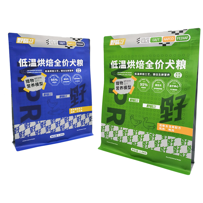 Flat Bottom Pouch for 1.8kg Dog Food Packaging
