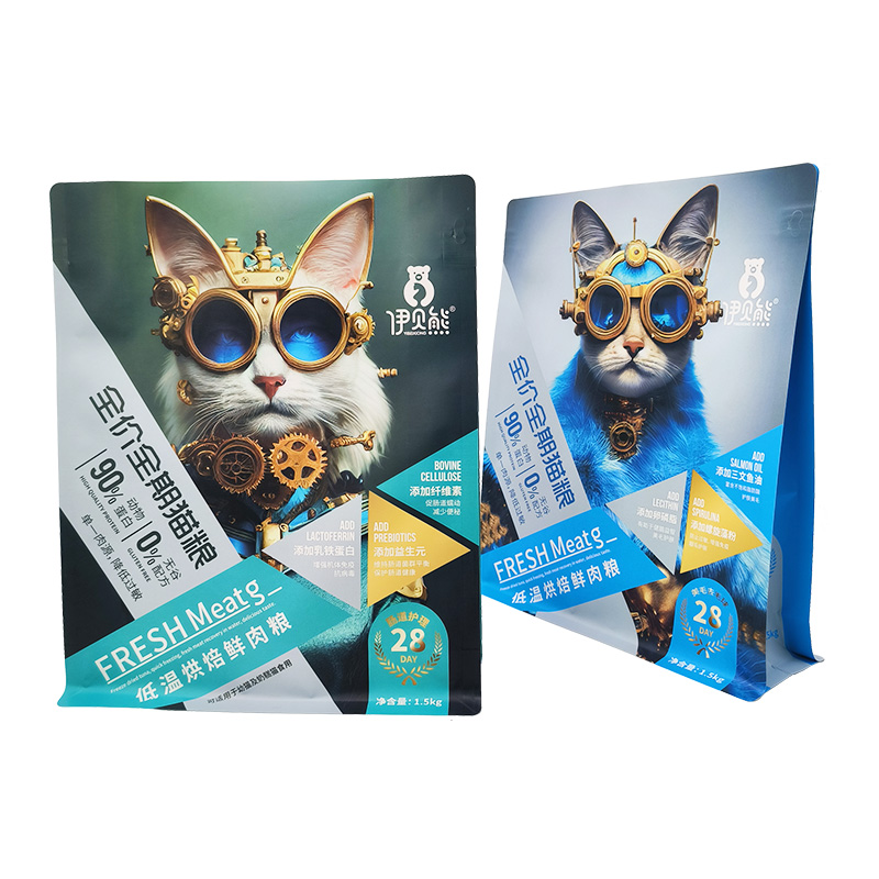 Flat Bottom Pouch for 1.5kg Cat Food Packaging