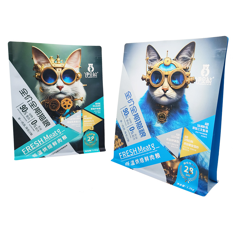 Flat Bottom Pouch for 1.5kg Cat Food Packaging