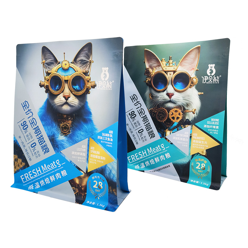 Flat Bottom Pouch for 1.5kg Cat Food Packaging