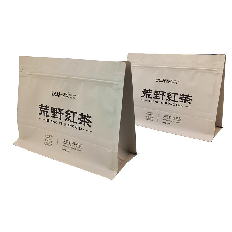 Flat Bottom Pouch for 100g Tea Packaging