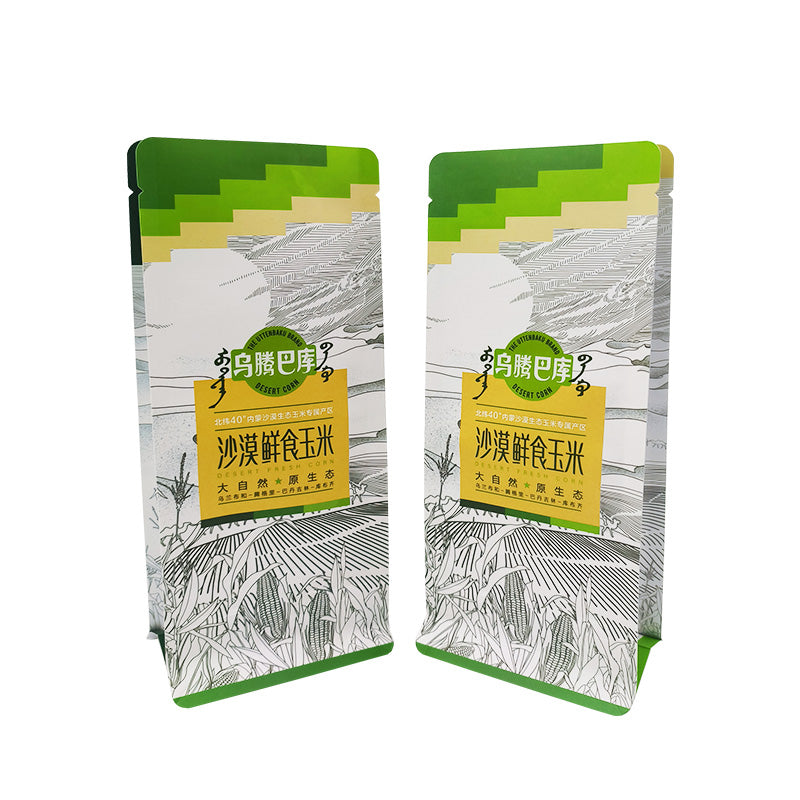 Flat Bottom Pouch for Corn Packaging
