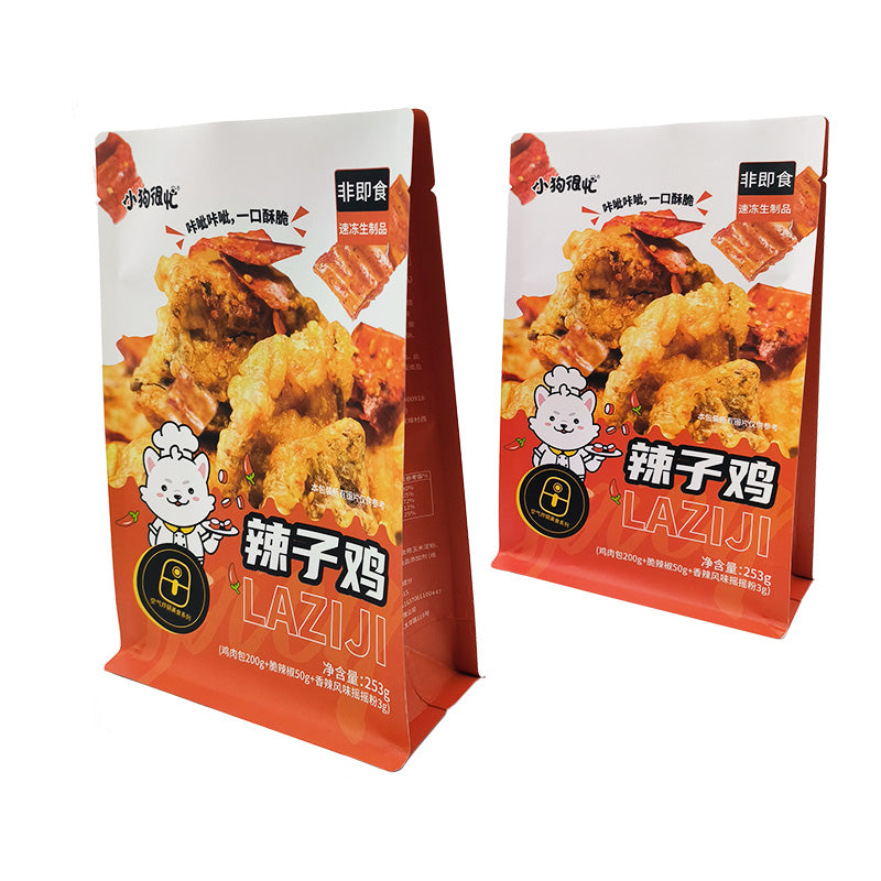 Flat Bottom Pouch for 253g Chicken Packaging
