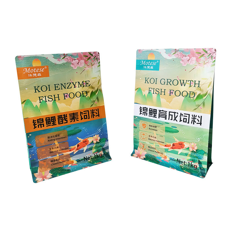 Flat Bottom Pouch for 1kg Fish Food Packaging