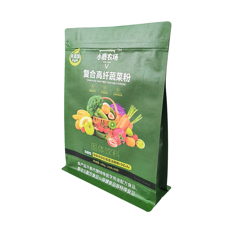 Flat Bottom Pouch for 600g Food Packaging