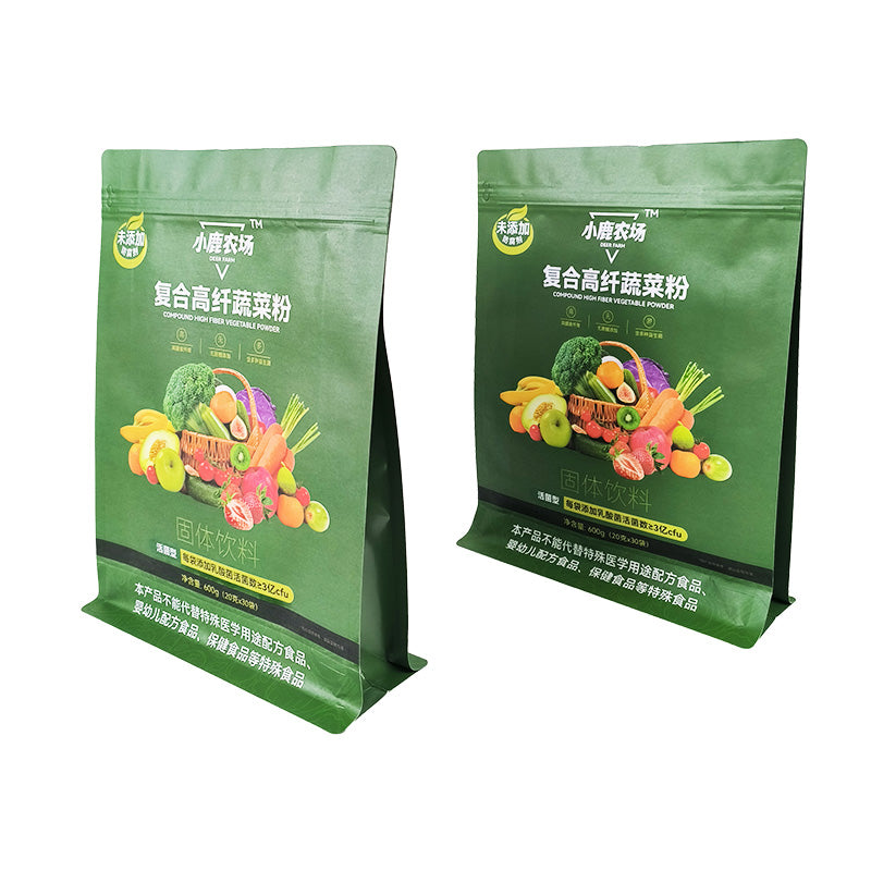Flat Bottom Pouch for 600g Food Packaging