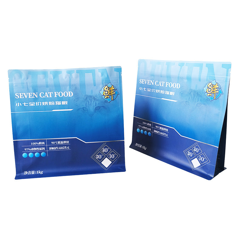 Flat Bottom Pouch for 1kg Cat Food Packaging