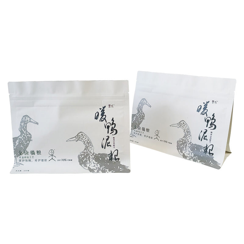 Flat Bottom Pouch for 600g Cat Food Packaging