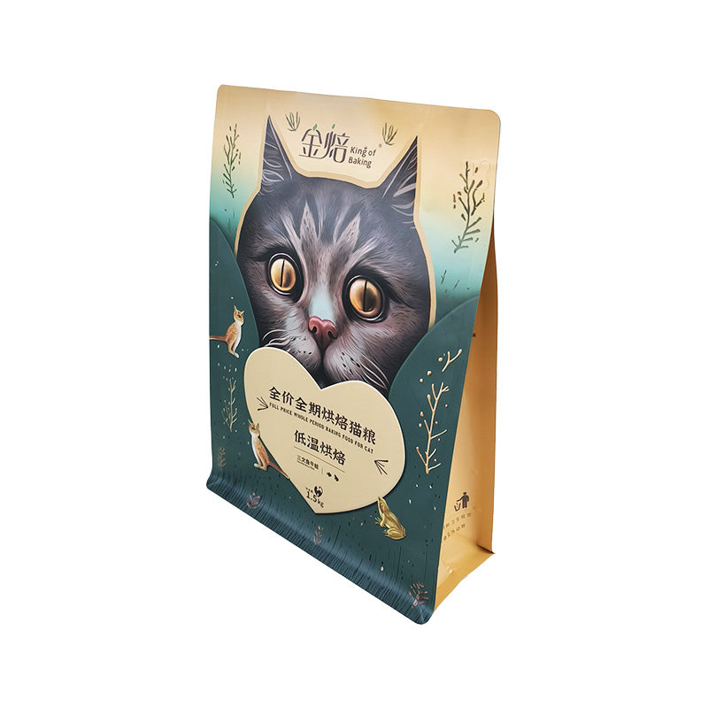 Flat Bottom Pouch for 1.5kg Cat Food Packaging