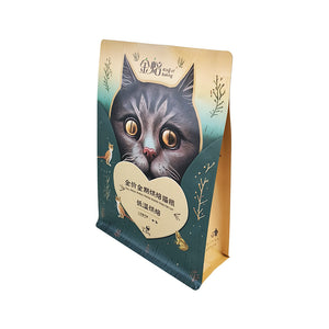 Flat Bottom Pouch for 1.5kg Cat Food Packaging