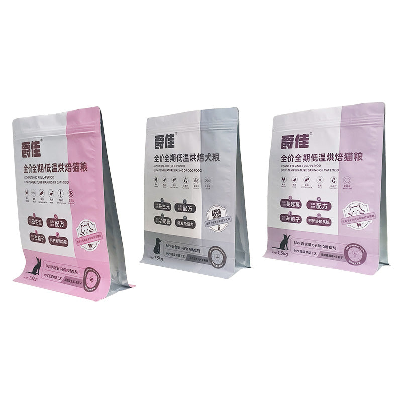 Flat Bottom Pouch for 1.5kg Cat Food Packaging