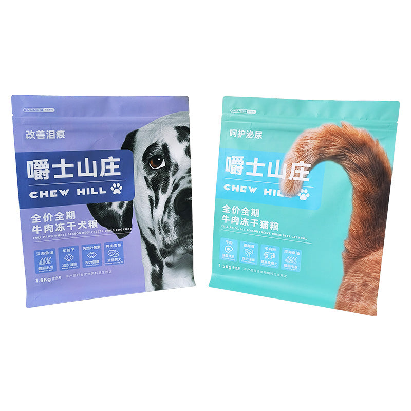 Flat Bottom Pouch for 1.5kg Pet Food Packaging