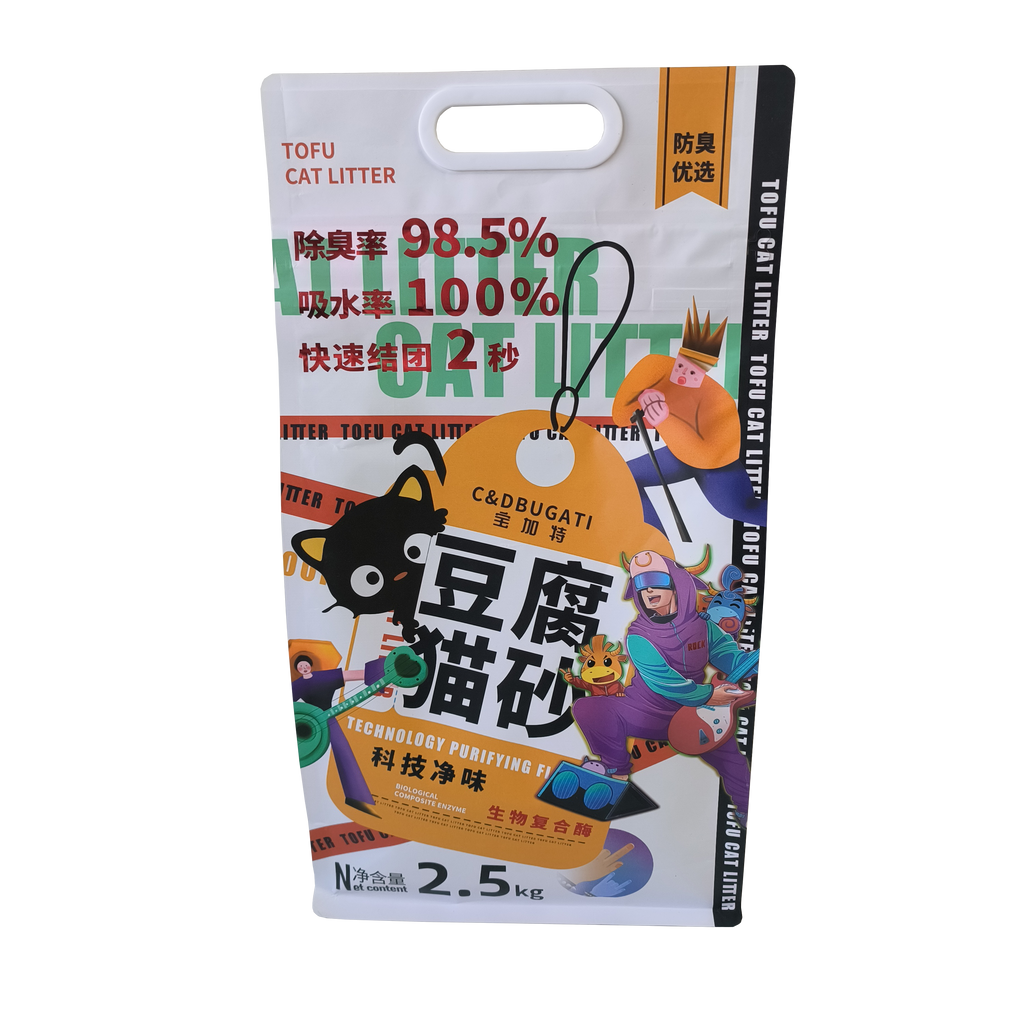 Flat Bottom Pouch for Cat Litter Packaging