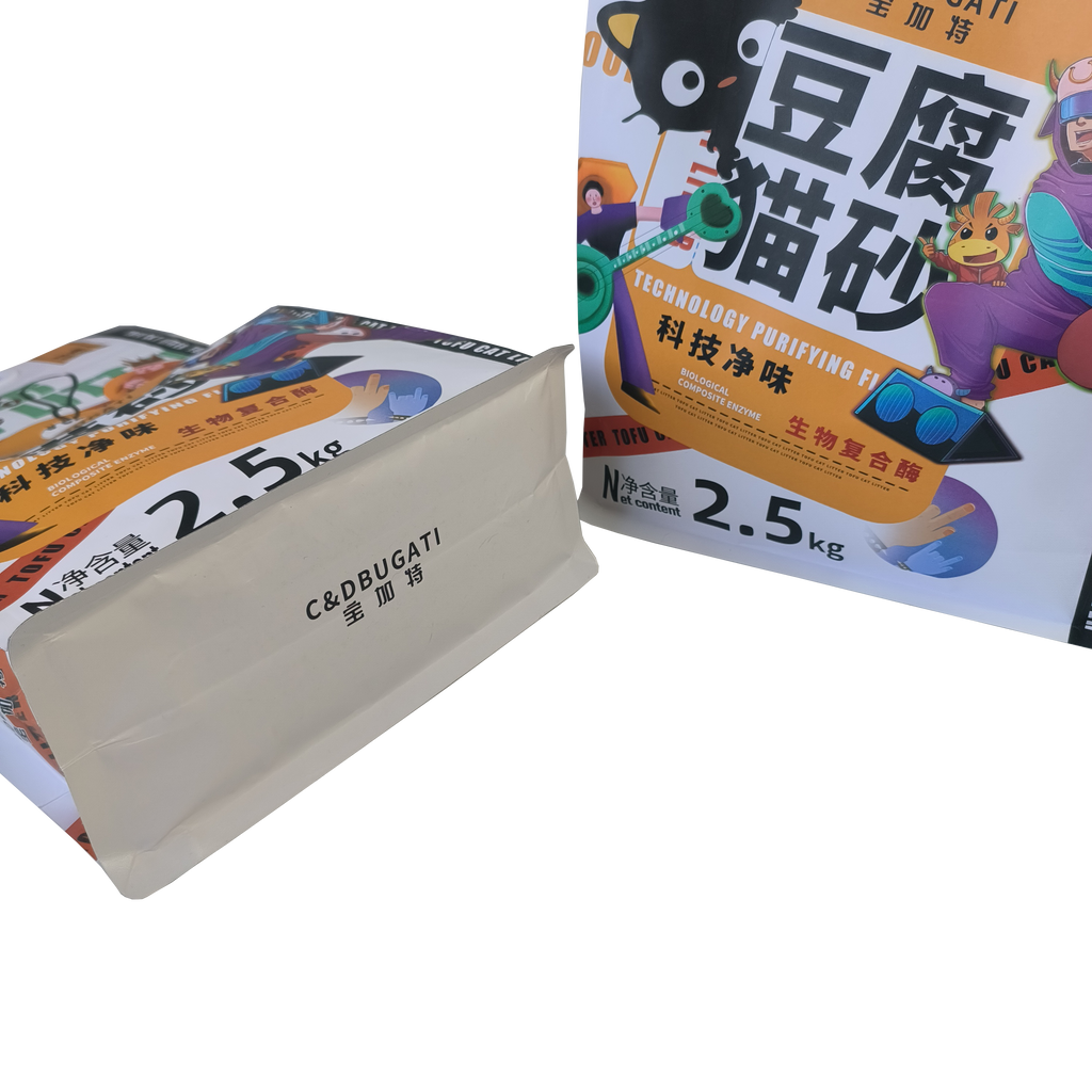 Flat Bottom Pouch for Cat Litter Packaging