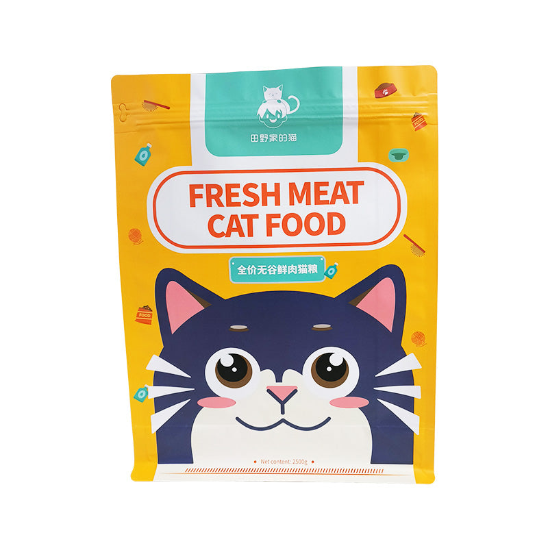 Flat Bottom Pouch for 2.5kg Cat Food Packaging