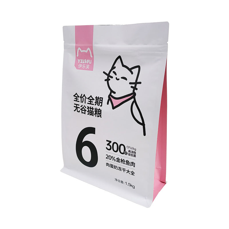 Flat Bottom Pouch for 1.5kg Dog Food Packaging