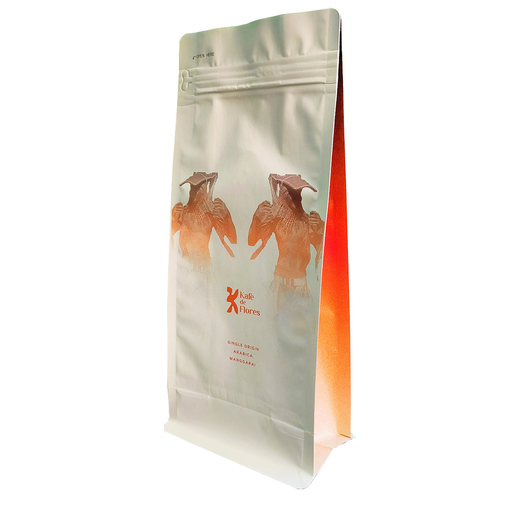 Flat bottom pouch for Coffee Beans Packaging