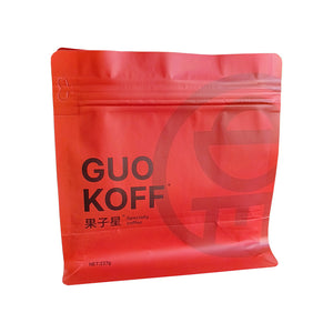 Flat bottom pouch for 227g Coffee Beans Packaging
