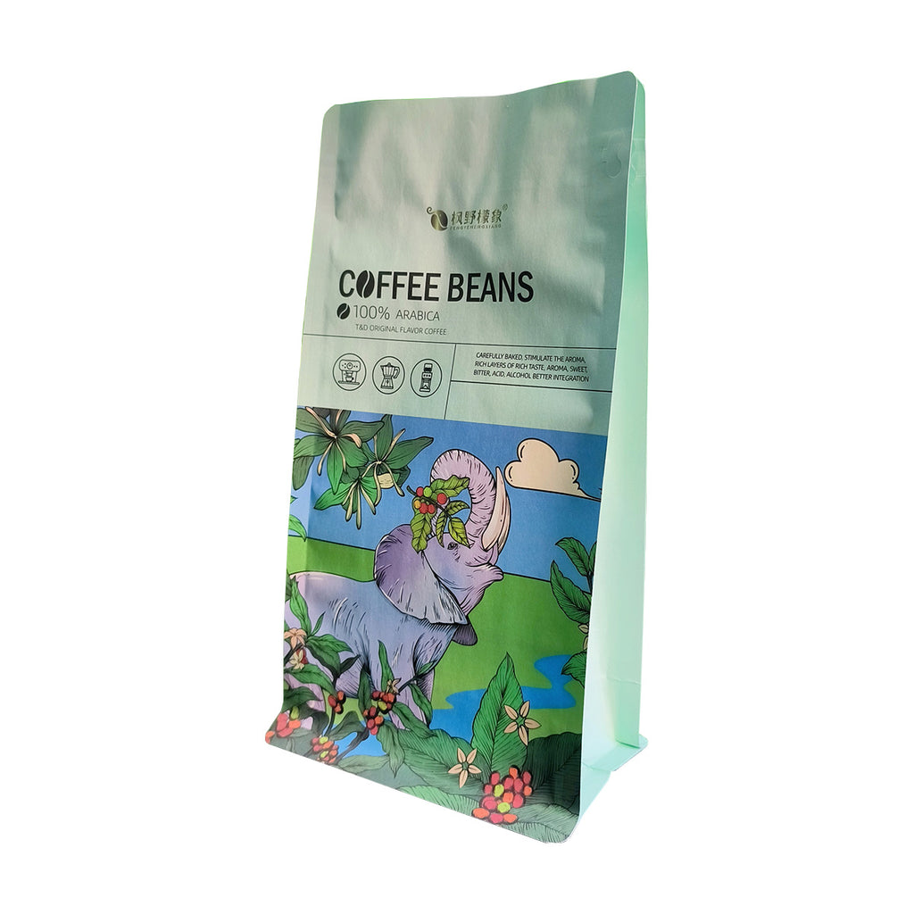 Flat bottom pouch for Coffee Beans Packaging