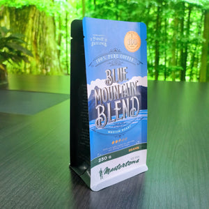 Flat bottom pouch for 250g Coffee Bean Packaging