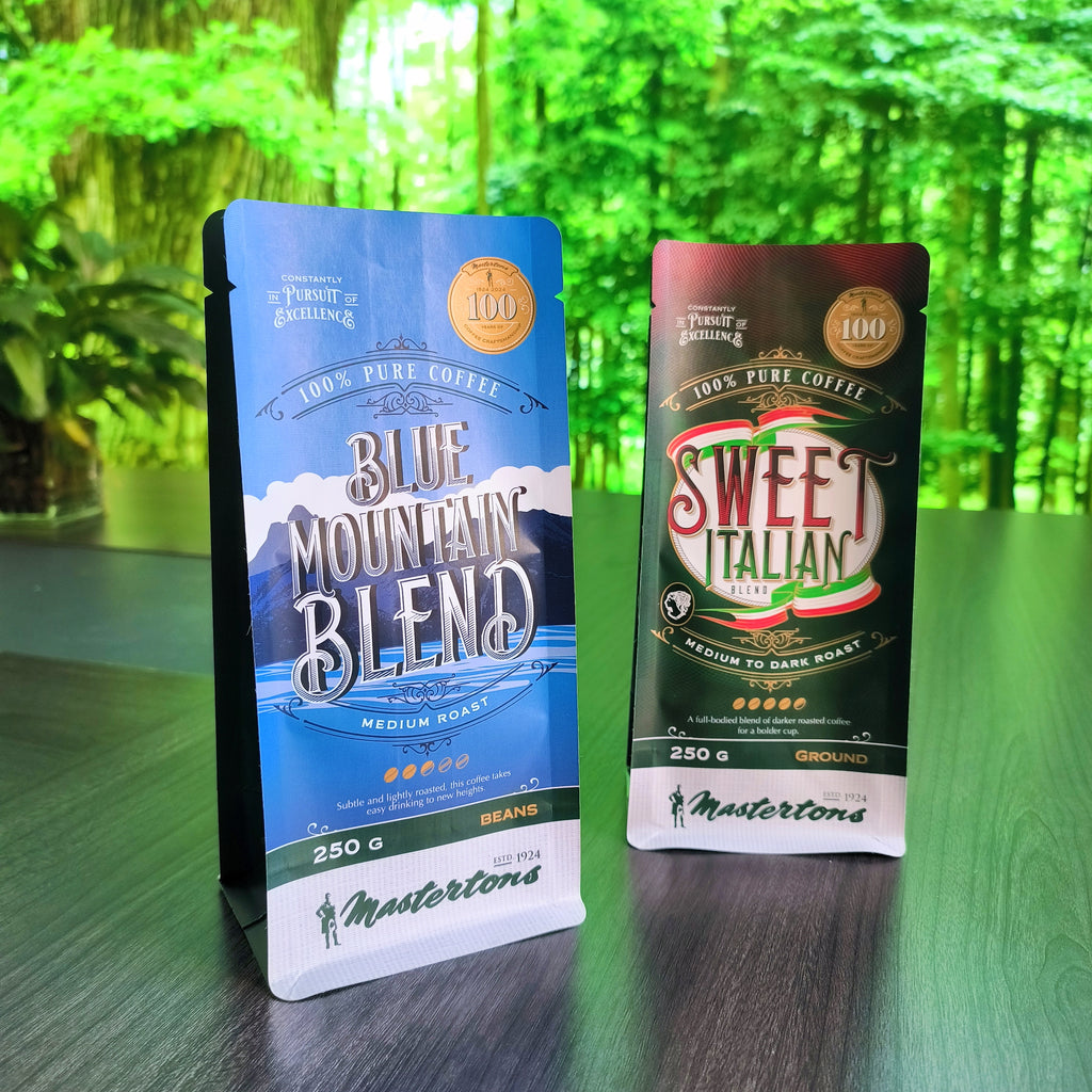 Flat bottom pouch for 250g Coffee Bean Packaging