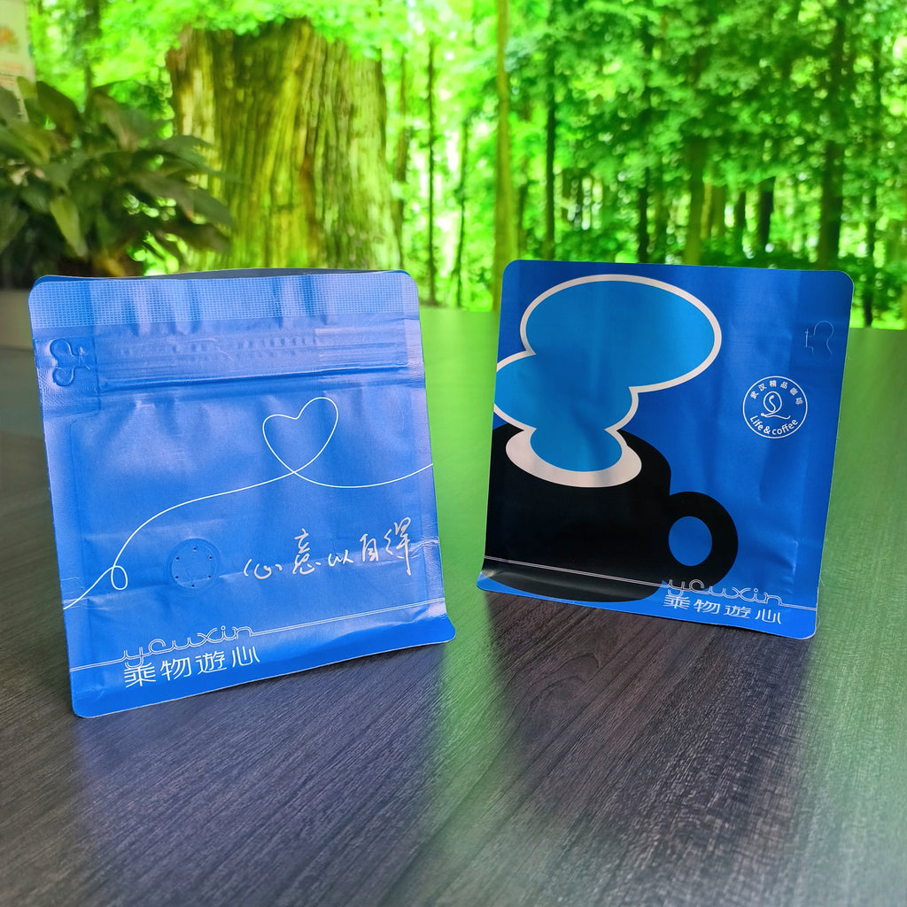 Flat bottom pouch for Coffee Beans Packaging