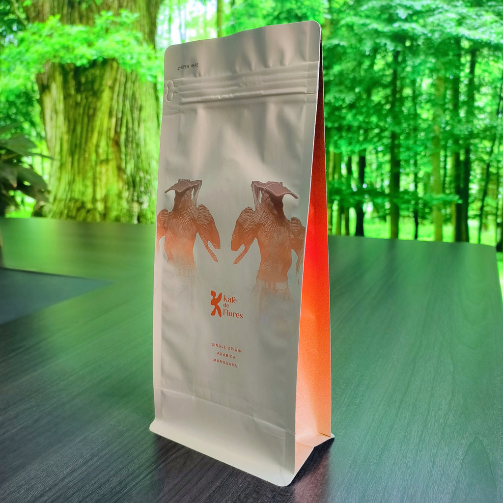 Flat bottom pouch for Coffee Beans Packaging