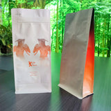 Flat bottom pouch for Coffee Beans Packaging